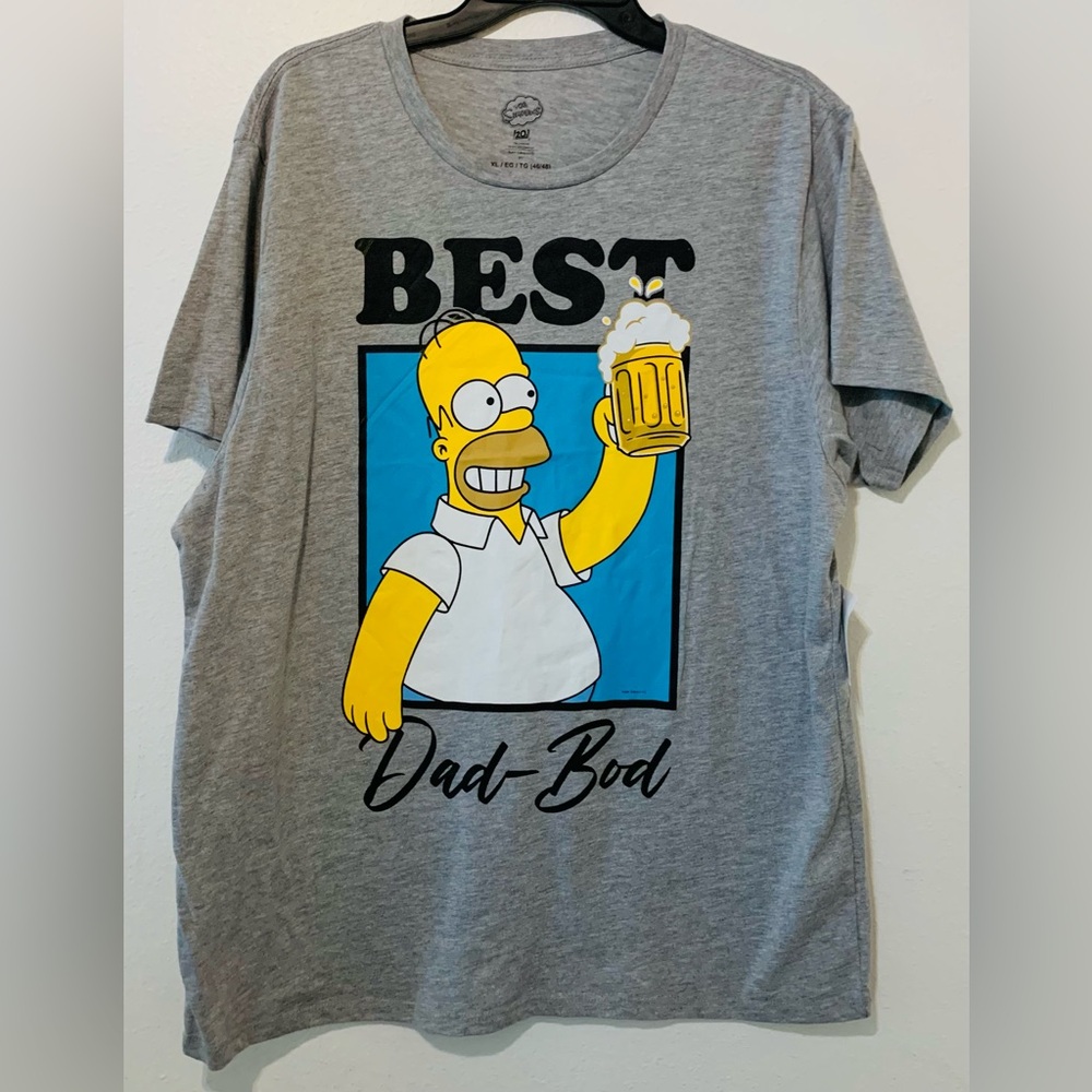 The Simpsons Homer Dad Bod Size XLarge Men’s Graphic Tee with Short Sleeves
